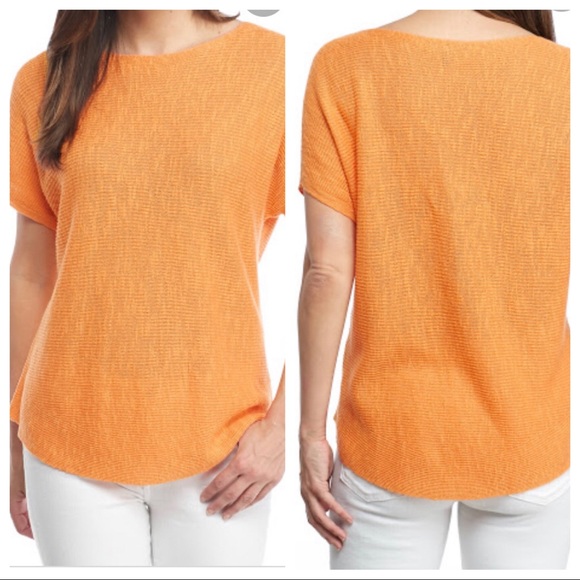 Eileen Fisher Sweaters - Eileen Fisher Organic Linen Short Sleeve Sweater L